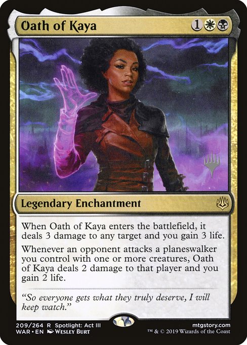 Oath of Kaya (209p) [War of the Spark Promos]