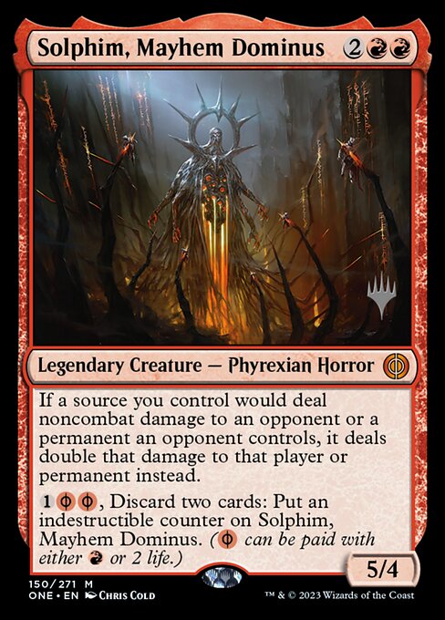 Solphim, Mayhem Dominus (150p) [Phyrexia: All Will Be One Promos]