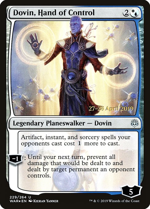 Dovin, Hand of Control (229s) [War of the Spark Promos]