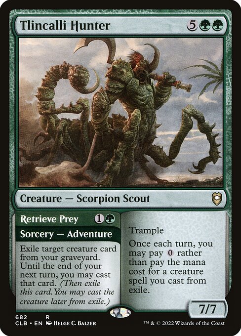 Tlincalli Hunter // Retrieve Prey (682) [Commander Legends: Battle for Baldur's Gate]