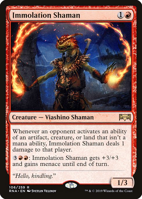 Immolation Shaman (106) [Ravnica Allegiance]