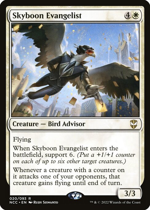 Skyboon Evangelist (20p) [New Capenna Commander Promos]