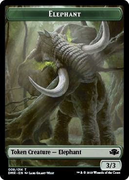 Elephant Token (9) [Dominaria Remastered]