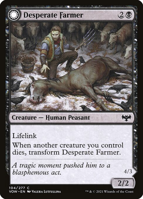 Desperate Farmer // Depraved Harvester (104) [Innistrad: Crimson Vow]