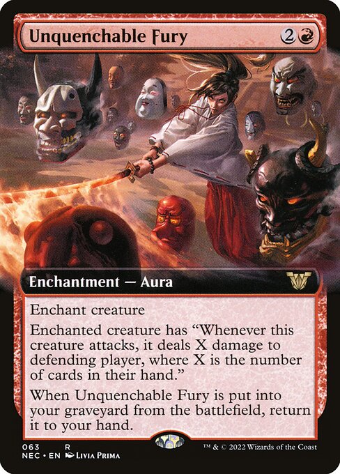 Unquenchable Fury (63) [Neon Dynasty Commander] [Extended Art]