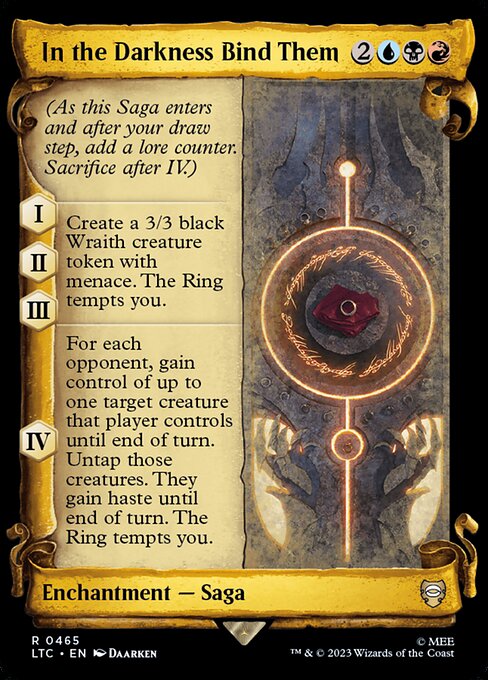 In the Darkness Bind Them (465) [Tales of Middle-earth Commander] [Showcase]
