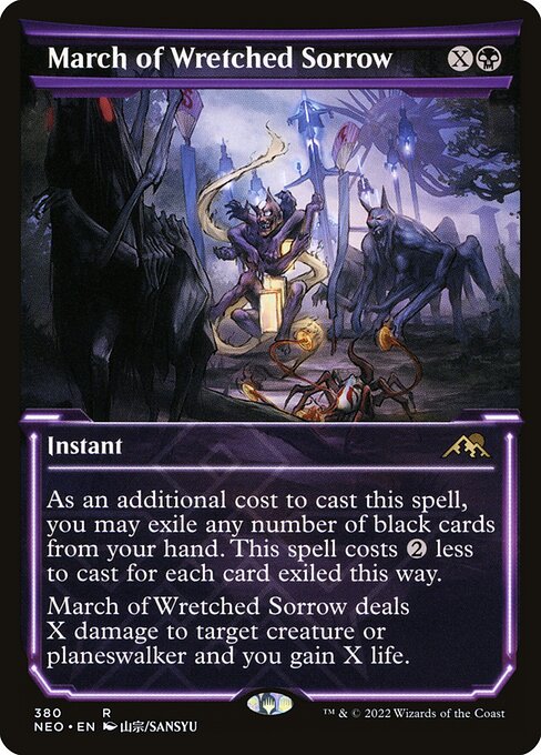 March of Wretched Sorrow (380) [Kamigawa: Neon Dynasty] [Showcase]