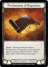 Proclamation of Requisition - JDG004 (JDG004) [Flesh and Blood Promo Cards]