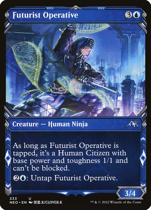 Futurist Operative (333) [Kamigawa: Neon Dynasty] [Showcase]