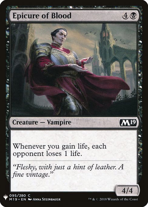 Epicure of Blood (M19-95) [The List]