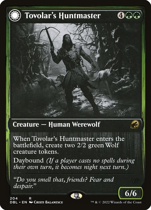Tovolar's Huntmaster // Tovolar's Packleader (204) [Innistrad: Double Feature]