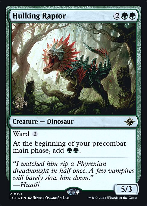 Hulking Raptor (191s) [The Lost Caverns of Ixalan Promos]