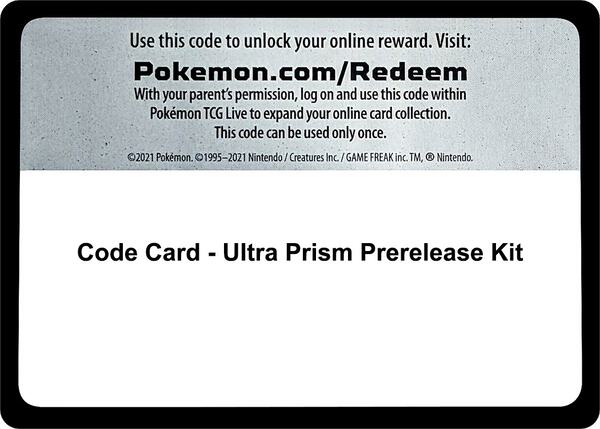 Code Card - Ultra Prism Prerelease Kit [Miscellaneous Cards and Products]