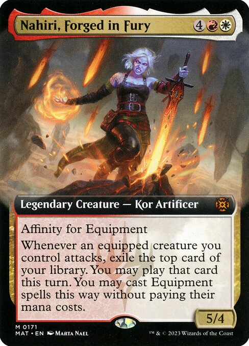 Nahiri, Forged in Fury (171) [March of the Machine: The Aftermath] [Extended Art]