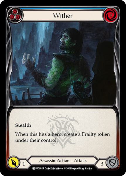 Wither (Blue) (UZU025) [Blitz Deck Outsiders Uzuri]