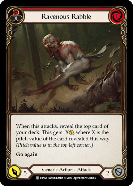 Ravenous Rabble (Red) (RIP021) [Blitz Deck Outsiders Riptide]