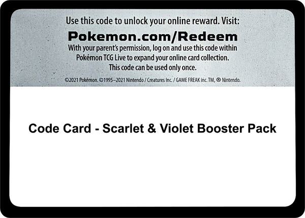 Code Card - Scarlet & Violet Booster Pack [SV01 Scarlet and Violet Base Set]