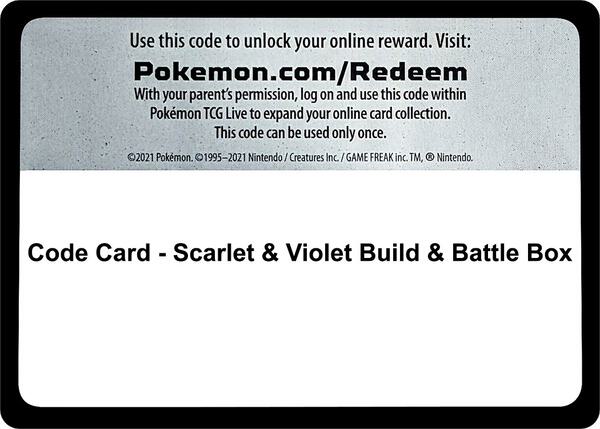 Code Card - Scarlet & Violet Build & Battle Box [SV01 Scarlet and Violet Base Set]