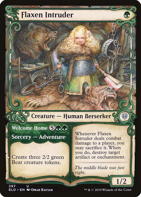 Flaxen Intruder // Welcome Home (297) [Throne of Eldraine] [Showcase]
