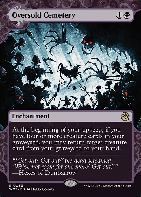 Oversold Cemetery (33) [Wilds of Eldraine: Enchanting Tales] [Showcase, Borderless]