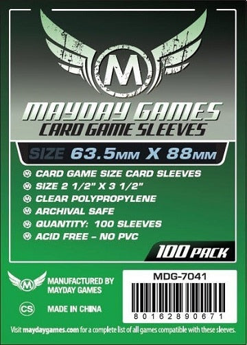 MDG7041 2.5 X 3.5/ 63.5 X 88MM 100 Mayday Sleeves image 0