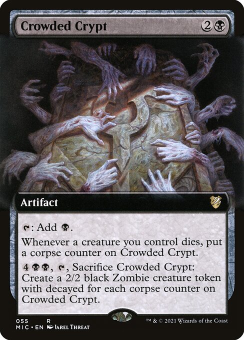 Crowded Crypt (55) [Midnight Hunt Commander] [Extended Art]