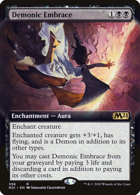 Demonic Embrace (356) [Core Set 2021] [Extended Art]