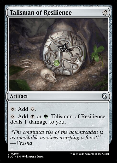 Talisman of Resilience (288) [Bloomburrow Commander]