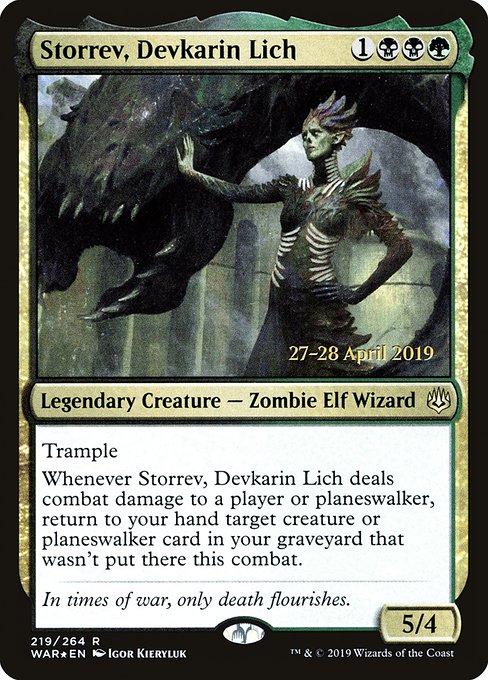Storrev, Devkarin Lich (219s) [War of the Spark Promos]