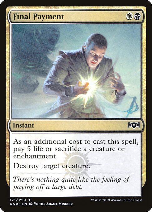 Final Payment (171) [Ravnica Allegiance]