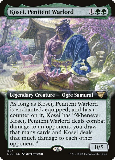 Kosei, Penitent Warlord (67) [Neon Dynasty Commander] [Extended Art]