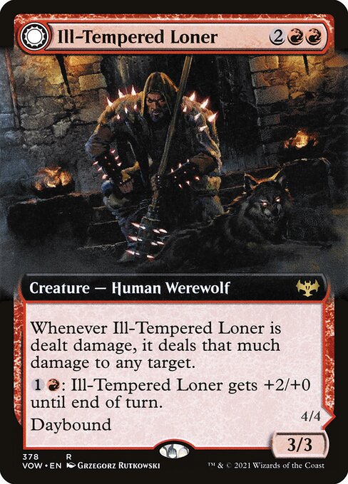 Ill-Tempered Loner // Howlpack Avenger (378) [Innistrad: Crimson Vow] [Extended Art]