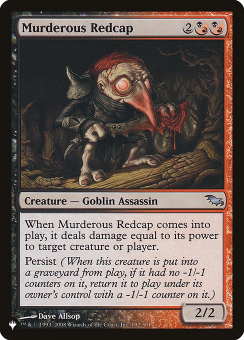 Murderous Redcap (SHM-192) [The List]