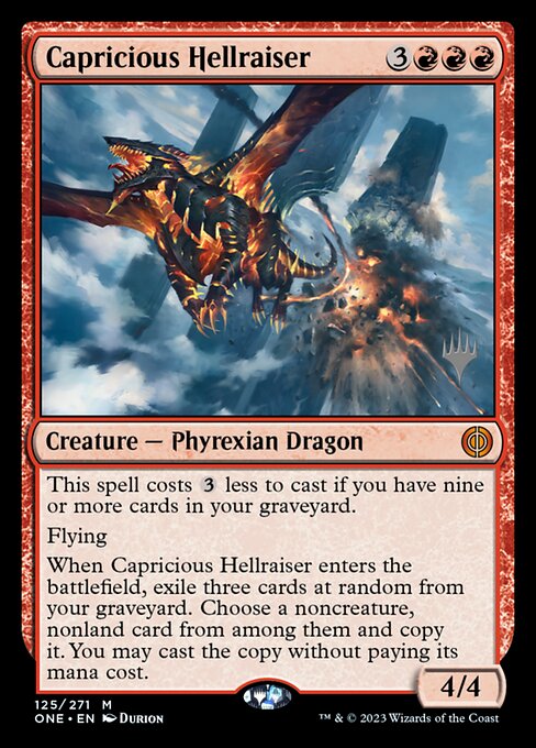 Capricious Hellraiser (125p) [Phyrexia: All Will Be One Promos]