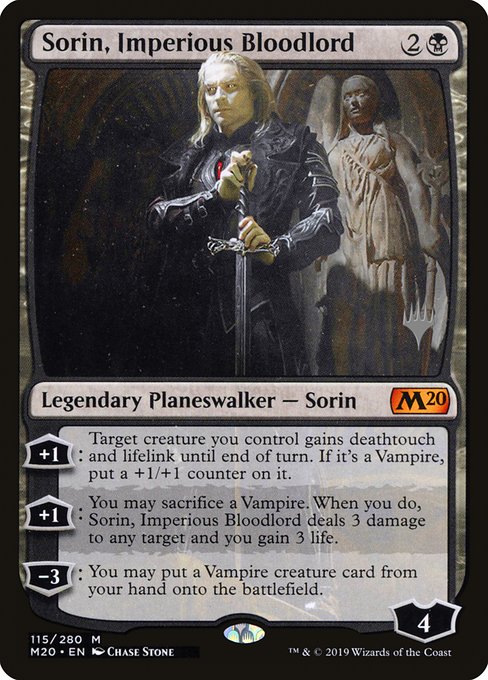 Sorin, Imperious Bloodlord (115p) [Core Set 2020 Promos]