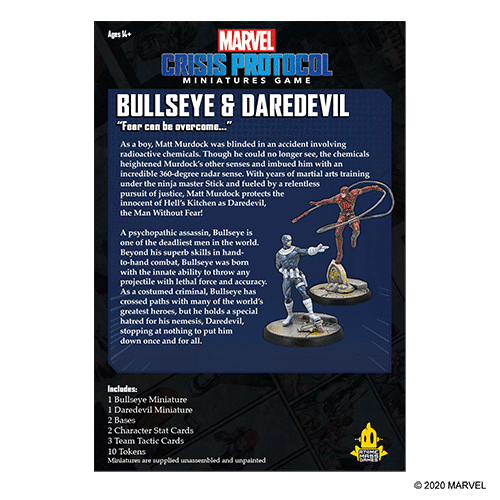 MARVEL CRISIS PROTOCOL DAREDEVIL & BULLSEYE CHARACTER PACK image 1