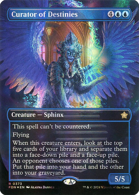 Curator of Destinies (Borderless) (Mana Foil) (373) [Foundations]