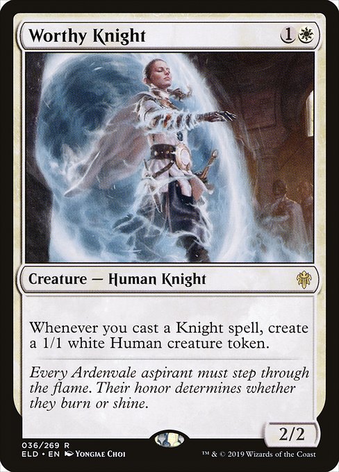 Worthy Knight (36) [Throne of Eldraine]