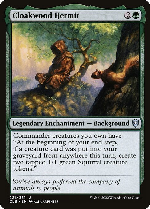 Cloakwood Hermit (221) [Commander Legends: Battle for Baldur's Gate]