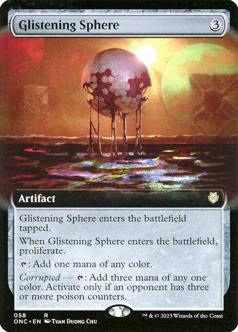 Glistening Sphere (58) [Phyrexia: All Will Be One Commander] [Extended Art]