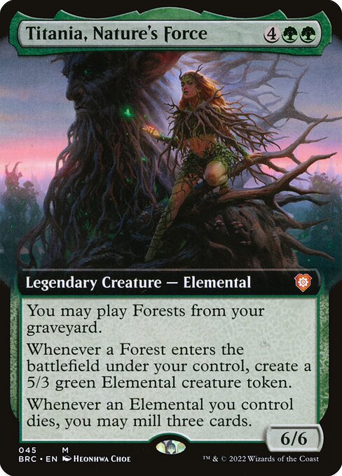 Titania, Nature's Force (45) [The Brothers' War Commander] [Extended Art]