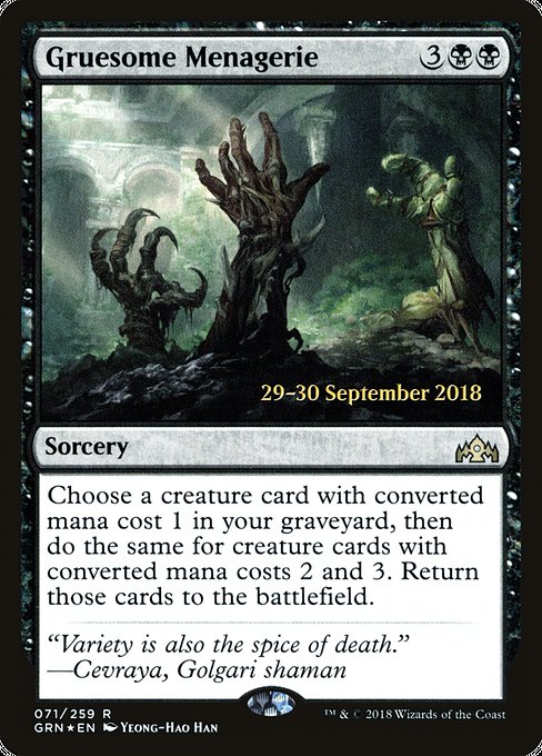 Gruesome Menagerie (71s) [Guilds of Ravnica Promos]