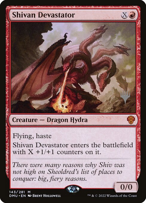 Shivan Devastator (143p) [Dominaria United Promos]