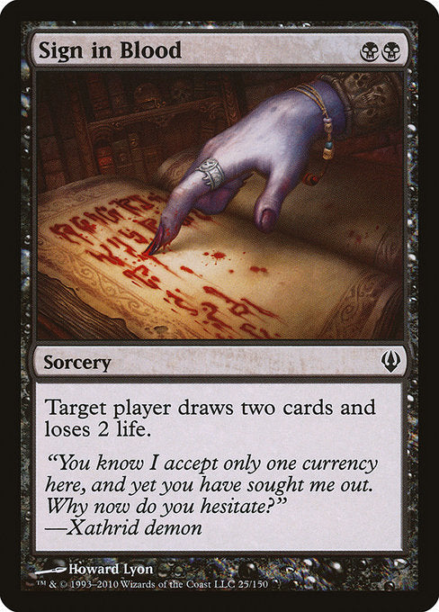 Sign in Blood (25) [Archenemy]