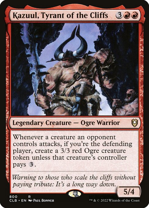 Kazuul, Tyrant of the Cliffs (800) [Commander Legends: Battle for Baldur's Gate]