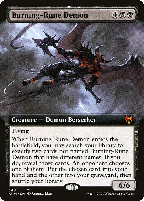 Burning-Rune Demon (349) [Kaldheim] [Extended Art]