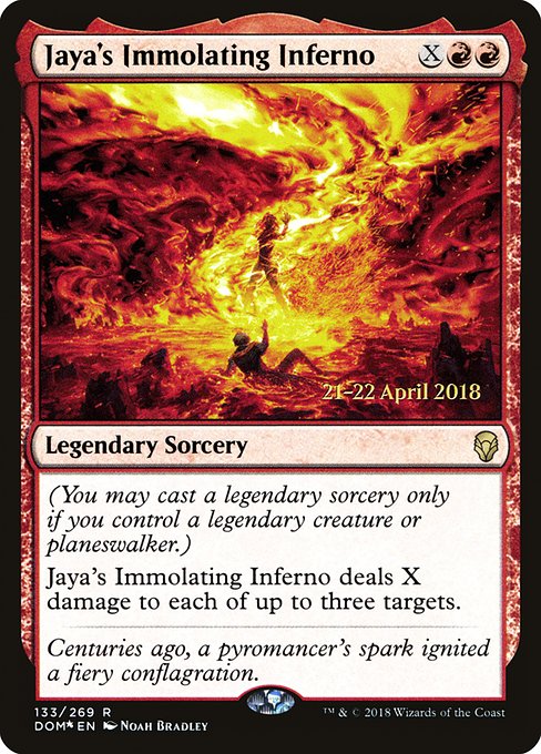 Jaya's Immolating Inferno (133s) [Dominaria Promos]