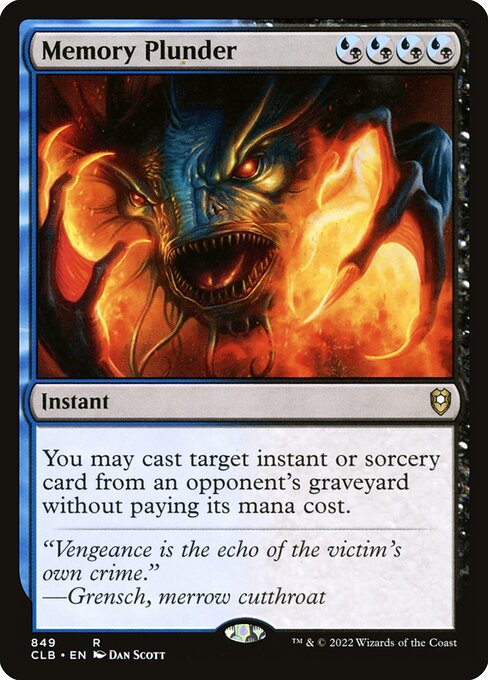 Memory Plunder (849) [Commander Legends: Battle for Baldur's Gate]