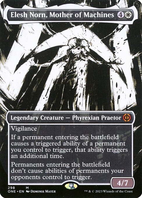 Elesh Norn, Mother of Machines (298) [Phyrexia: All Will Be One] [Showcase, Borderless]