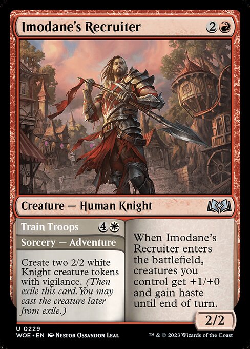 Imodane's Recruiter // Train Troops (229) [Wilds of Eldraine]